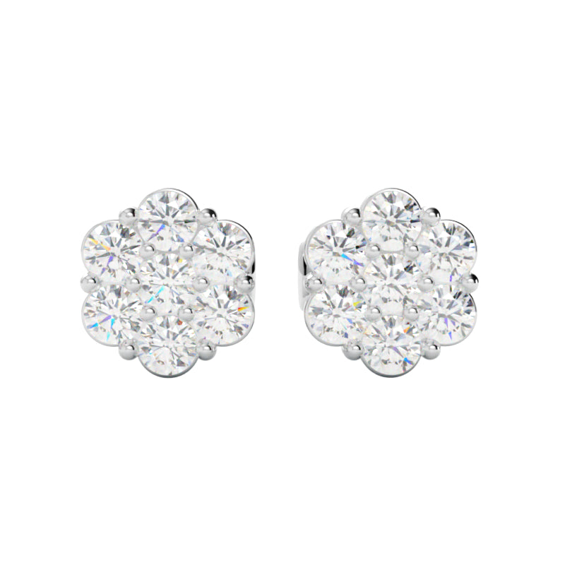 Kolczyki z diamentami Arctis – złoto białe 585 – GOLDPORT